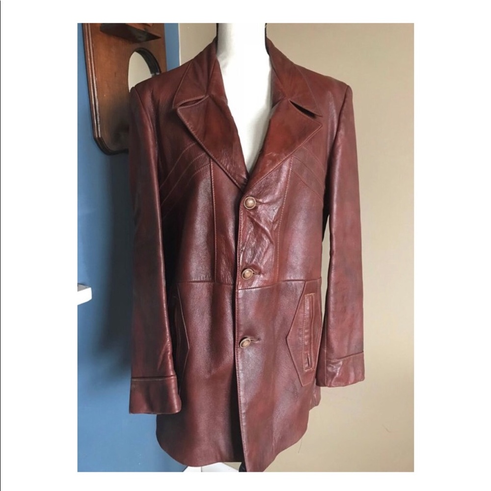 1970s Vintage Leather Jacket /Cabretta Leather